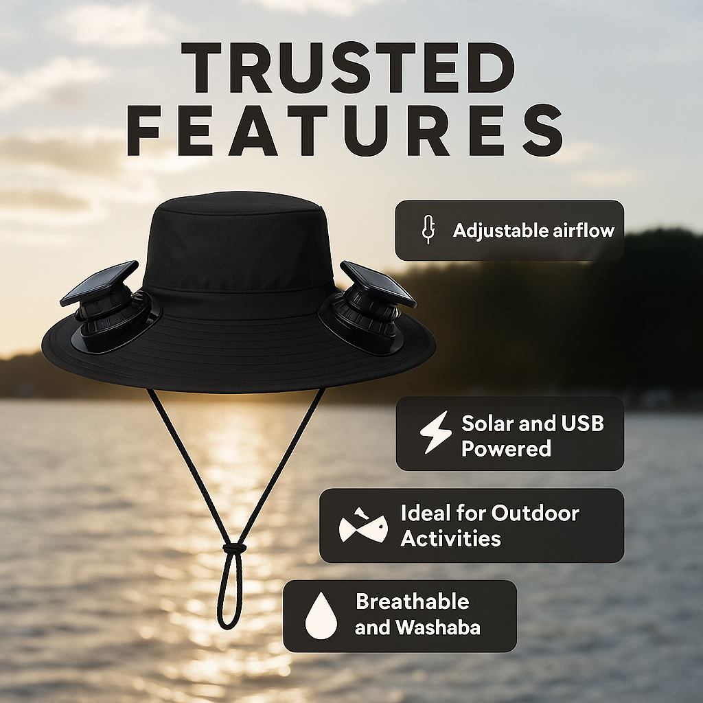 😎 Solar-Powered Cooling Hat 🌞Keeps You Chill❄️