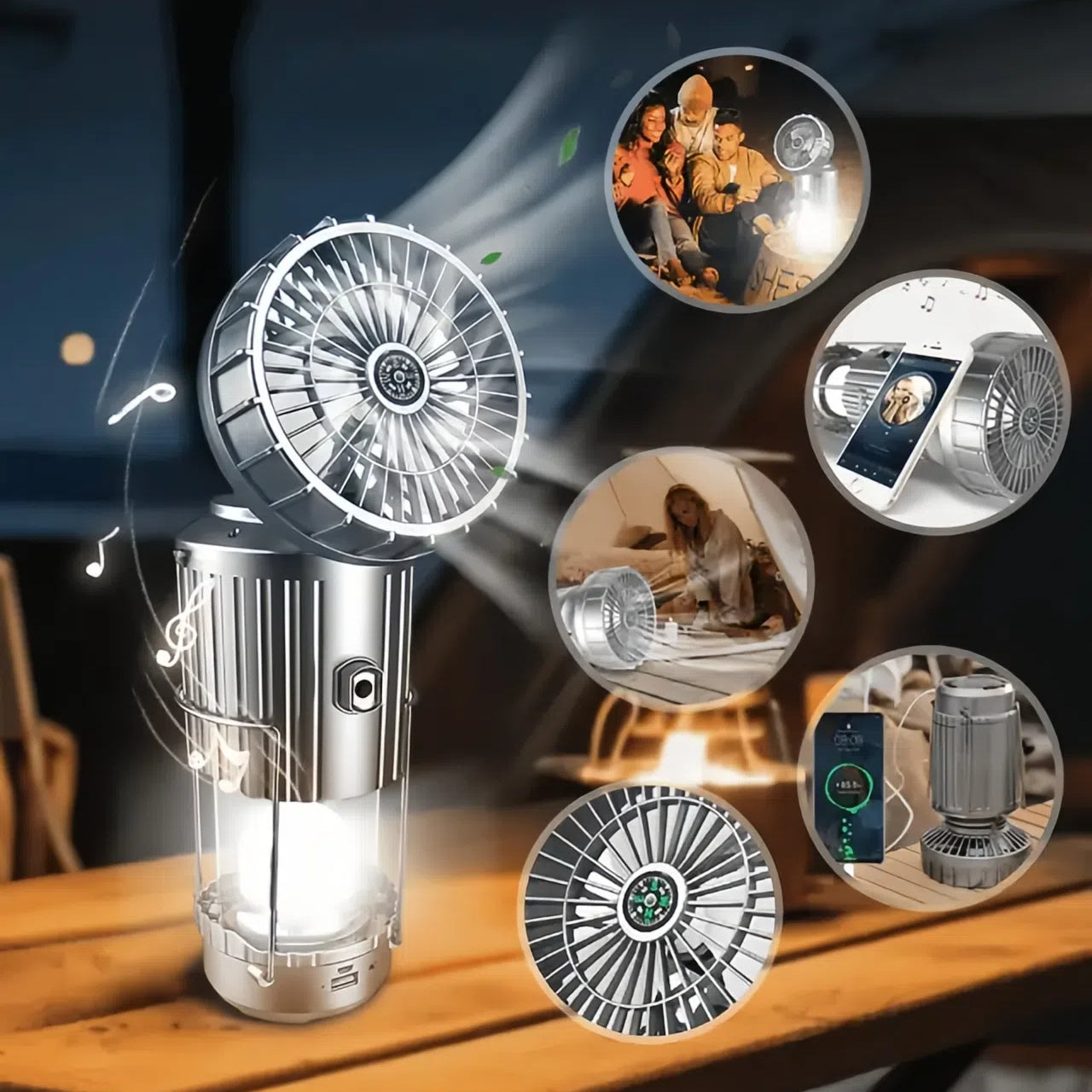 🔥Last day 49% off🔥5-In-1 Portable LED Camping Lantern With Fan